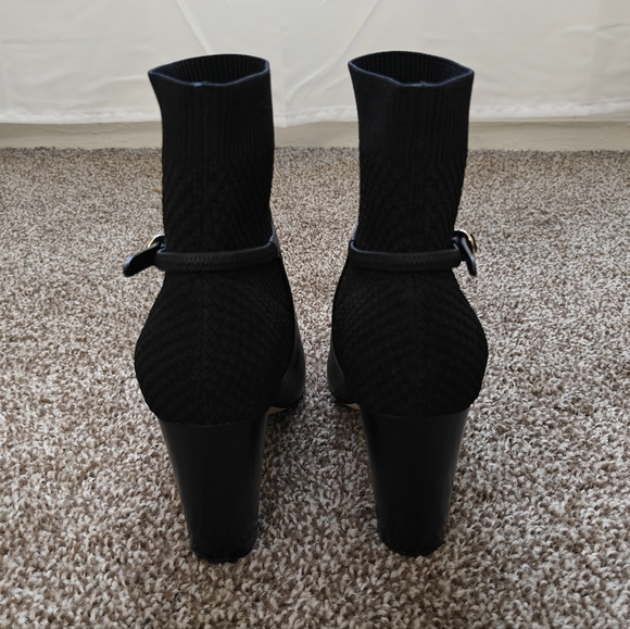 Cole Haan Grand Zeros Camille Black Leather Sock Ankle Boot 9B - Picture 4 of 8